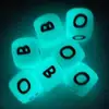 50Pcs 12mm Glow In the Dark English Alphabet Letter Beads Luminous Silicone Letters Beads for Baby Teething Chew Toy Shower Gift 2