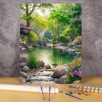 Forest Lake Paint By Numbers Kit 1