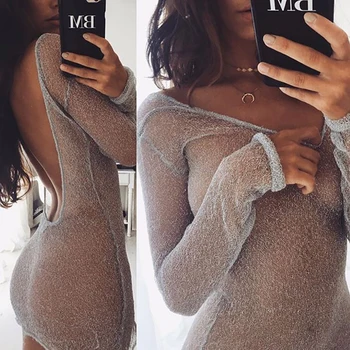 New Summer Sexy Mesh See Through Vest for Women Shiny Rhinestone Fishnet Hollow Out Crop Top Beach Cover Up Party Club Tank Tops 1