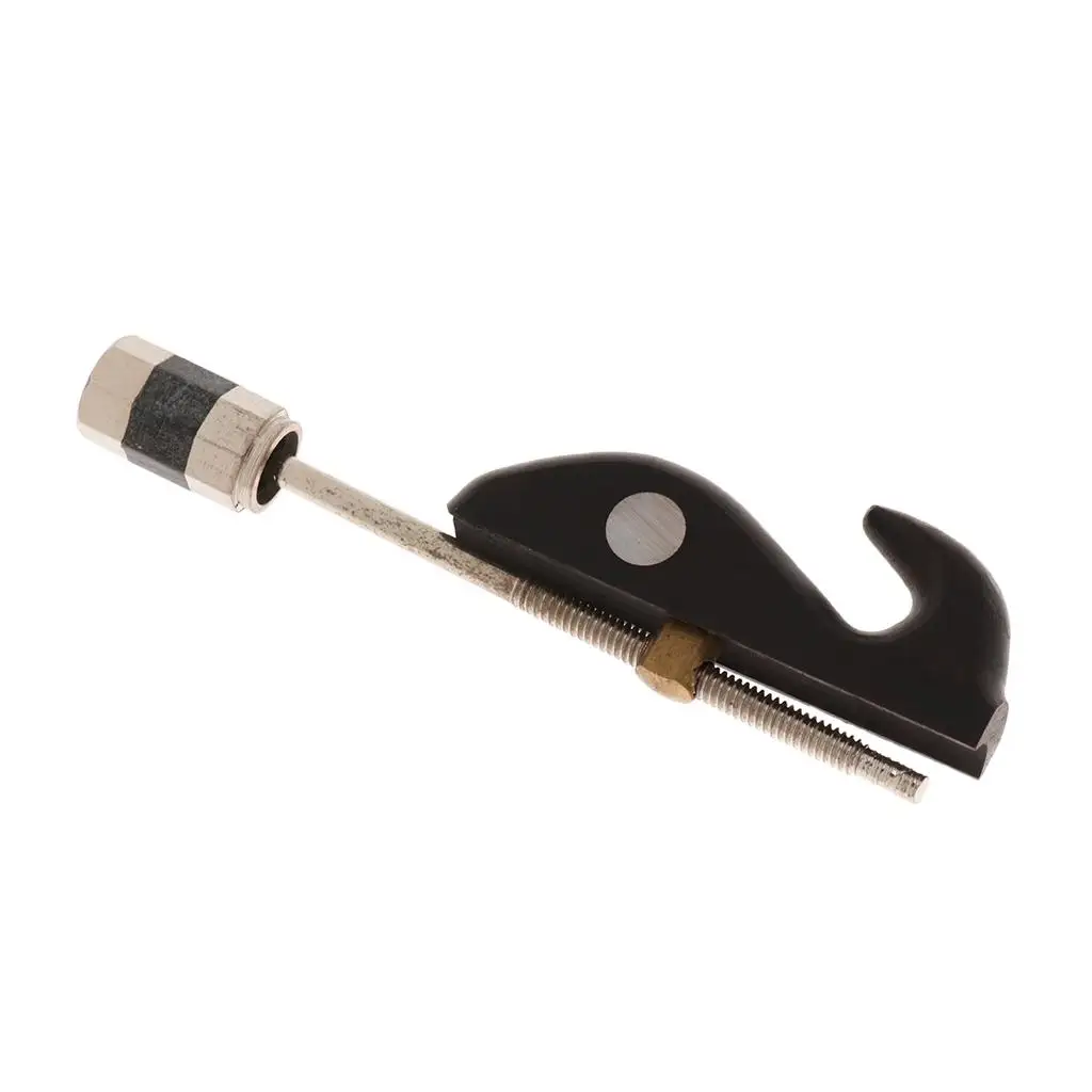 Black Sandalwood Erhu Bow Hook Screw Head Adjustable Tool for Erhu Players Black Sandalwood Bow Hook