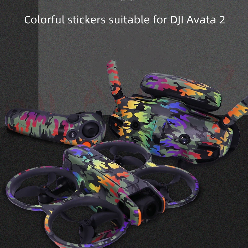 Color Sticker for DJI Avata 2 Cool Stickers Avata 2 Crossing Machine GOGGLES 3 Glasses Paster Set