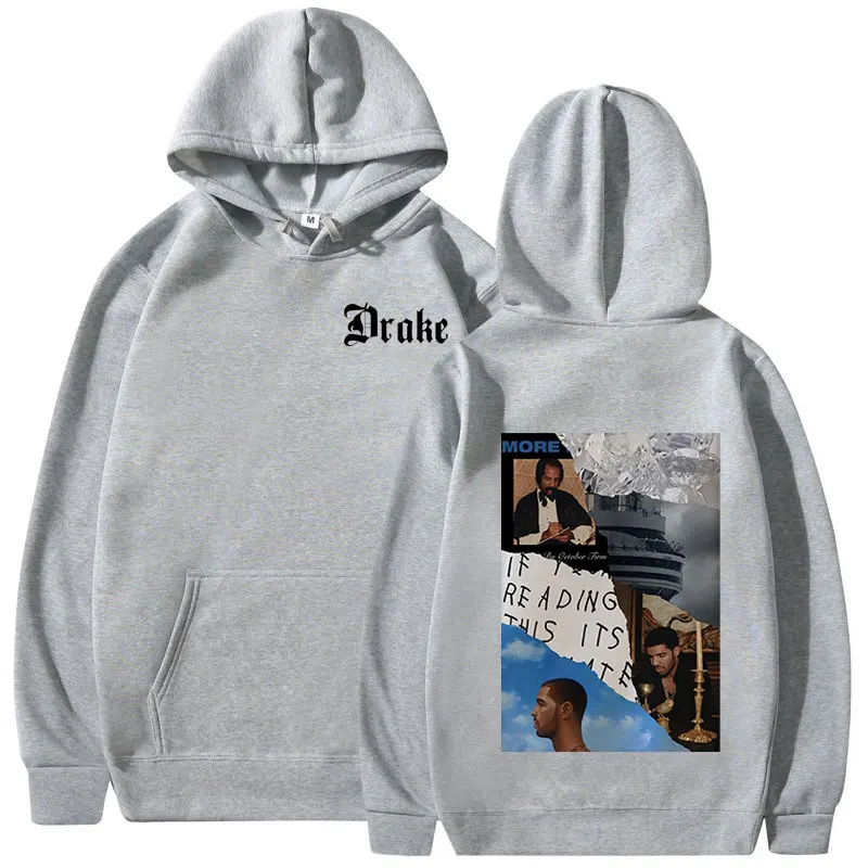 Rapper Drake Music Album Cover Graphic Hoodies Men's Women's Fashion Hip Hop Vintage Sweatshirts Autumn/Winter Fleece Pullover