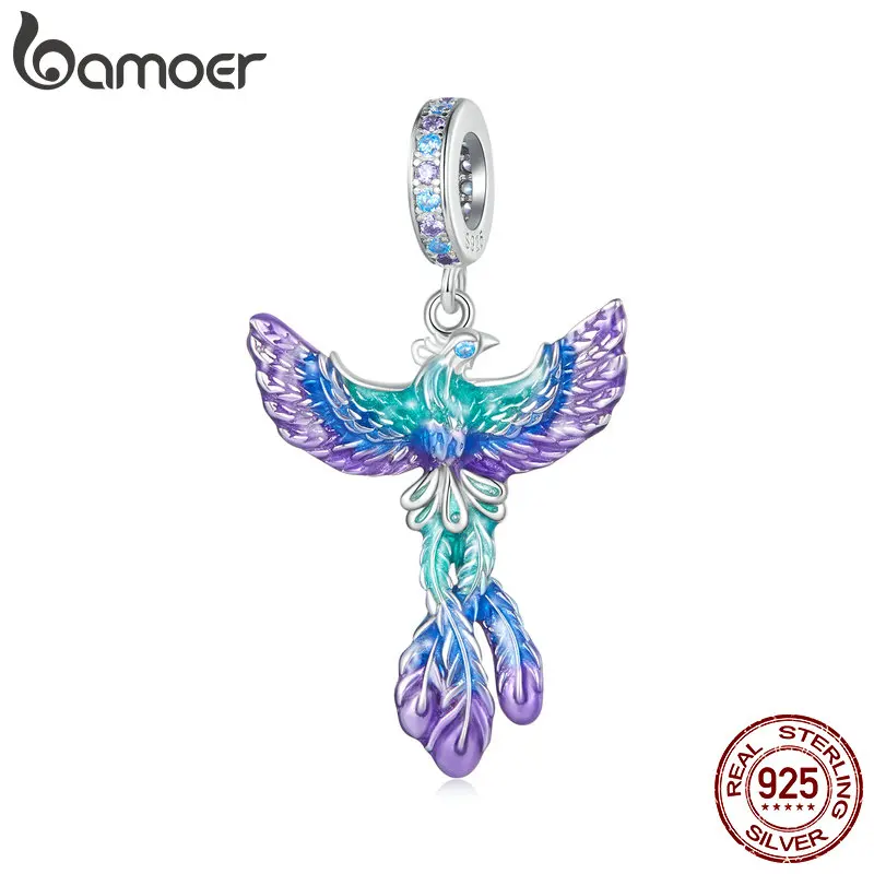 

BAMOER, Стерлинговое Серебро 925 пробы, бусины Феникс, подвески, очаровательные, подходят для оригинальных браслетов, для женщин, сделай сам, ювелирные аксессуары BSC880