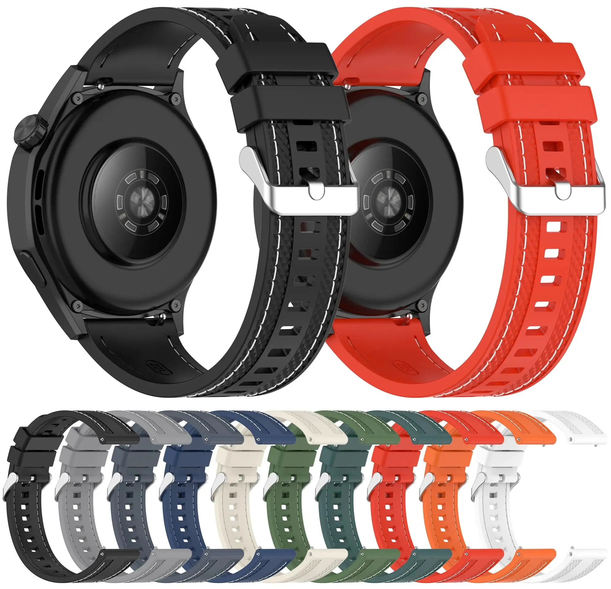 Silicone Sports Watchband with Quick Release in Soft Strap Design