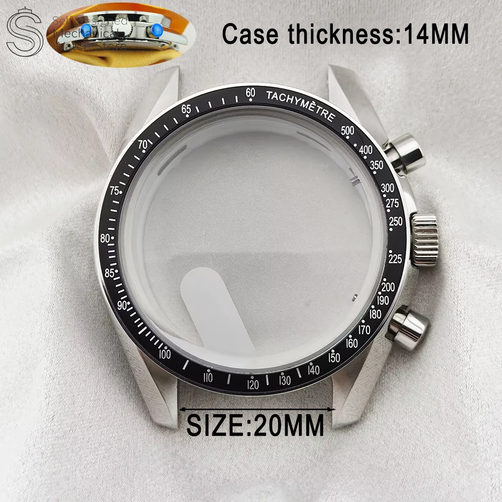 Elegant Moon Phase Chronograph Watch - 39.7MM, Stainless Steel, 20MM Strap-Compatible
