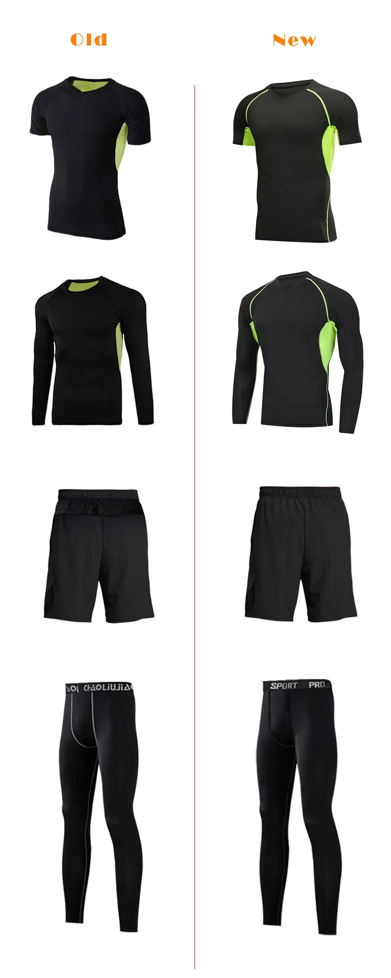 Men Sportswear Compression Sport Suits Quick Dry Running Sets Clothes Sports Joggers Training Gym Fitness Tracksuits Running Set