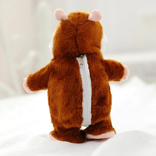 18cm Talking And Walking Hamster Toys Speak Sound Repeat Stuffed Plush Animal Electric Toys Cute Toys For Children stickers 2