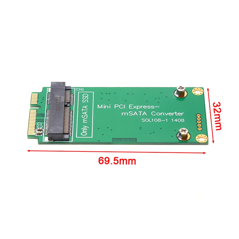 MSATA SSD to SATA 미니 PCIe SSD 어댑터 카드, Asus EPCS101 900A 901A 용