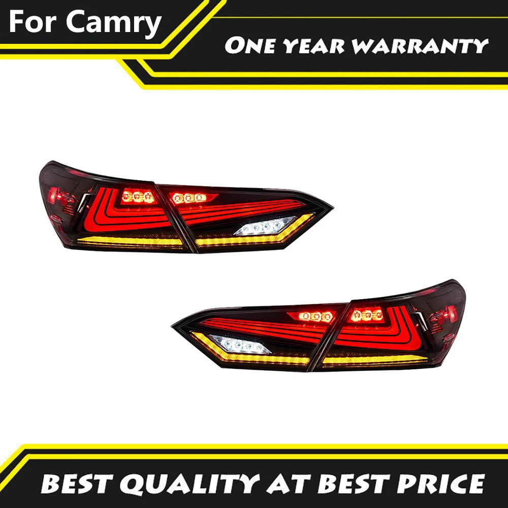 

Car LED Taillight Rear Tail Lights Assembly With Dynamic For Toyota Camry 2018-2022 Turn Signal + Reverse + Brake Light