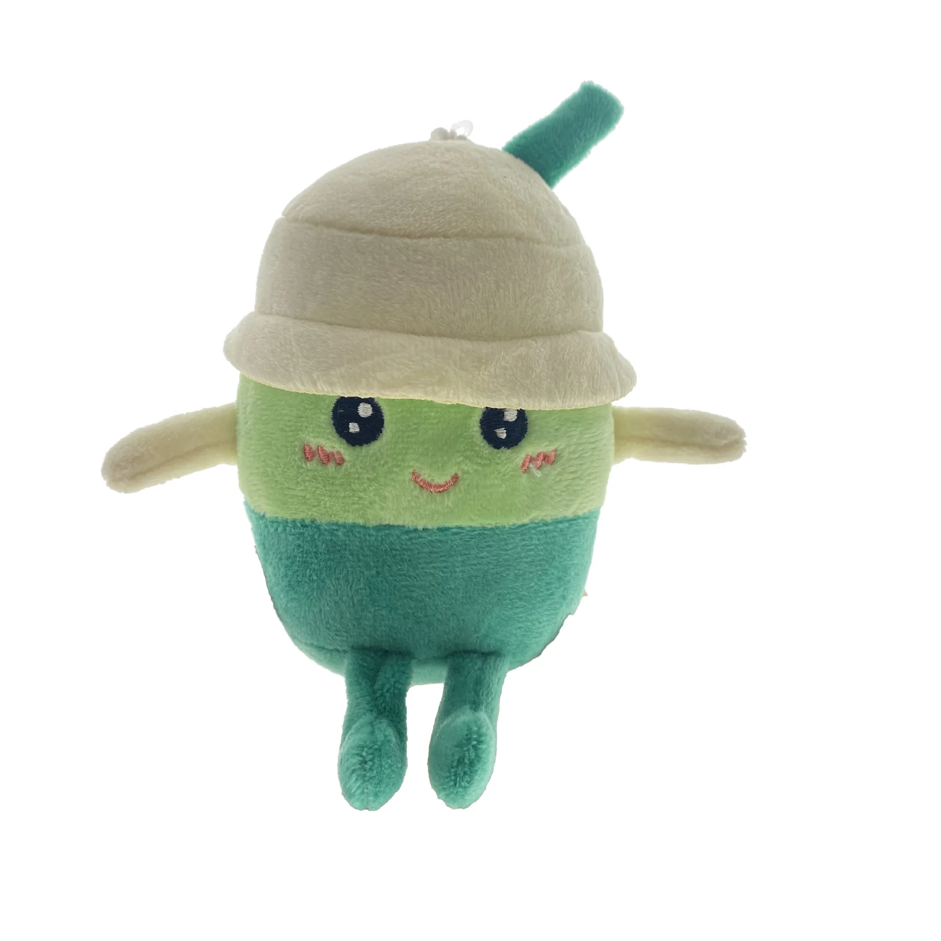 Boba-버블 티 플러시 장난감, 귀여운 플러시 컵 모양의 실제 음식 부드러운 봉제 키 체인 아이 생일 선물