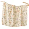Double Crepe Baby Blankets Newborn Muslin Cotton Gauze Quilt Print Swaddle Blanket Kids Bedding Stroller Cover 5