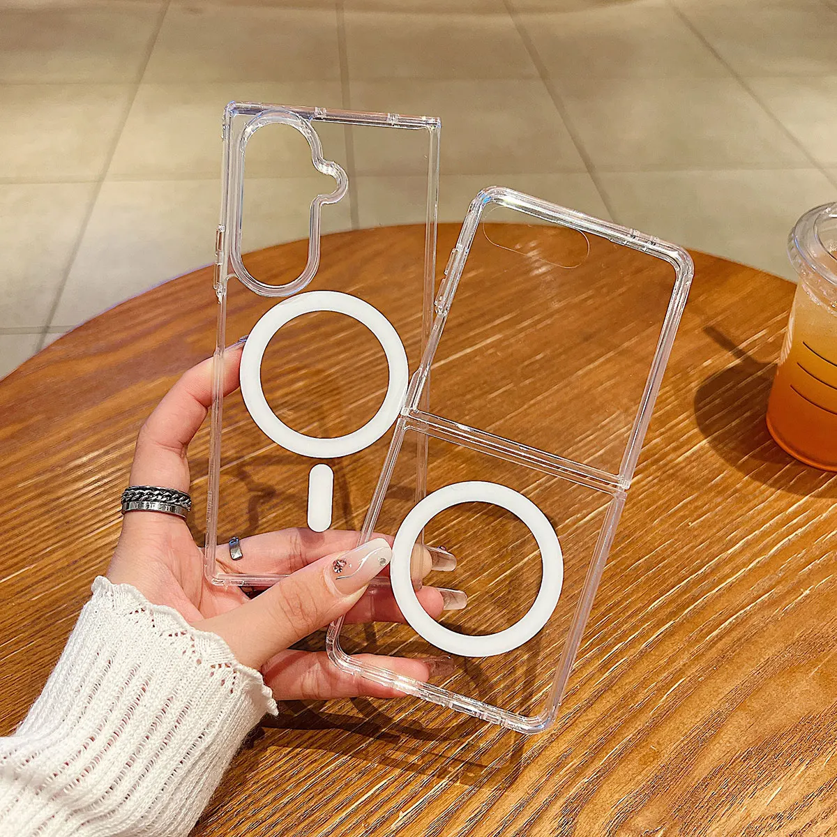Crystal Clear Magnetic Shockproof Phone Case with Air-Cushion Protection
