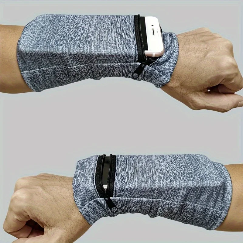 1pc Black Storage Bag for Neutral Wrist Supports Suitable for Fitness Running,Featuring a Zipper,Sweat-Absorbing Wrist Support ﻿