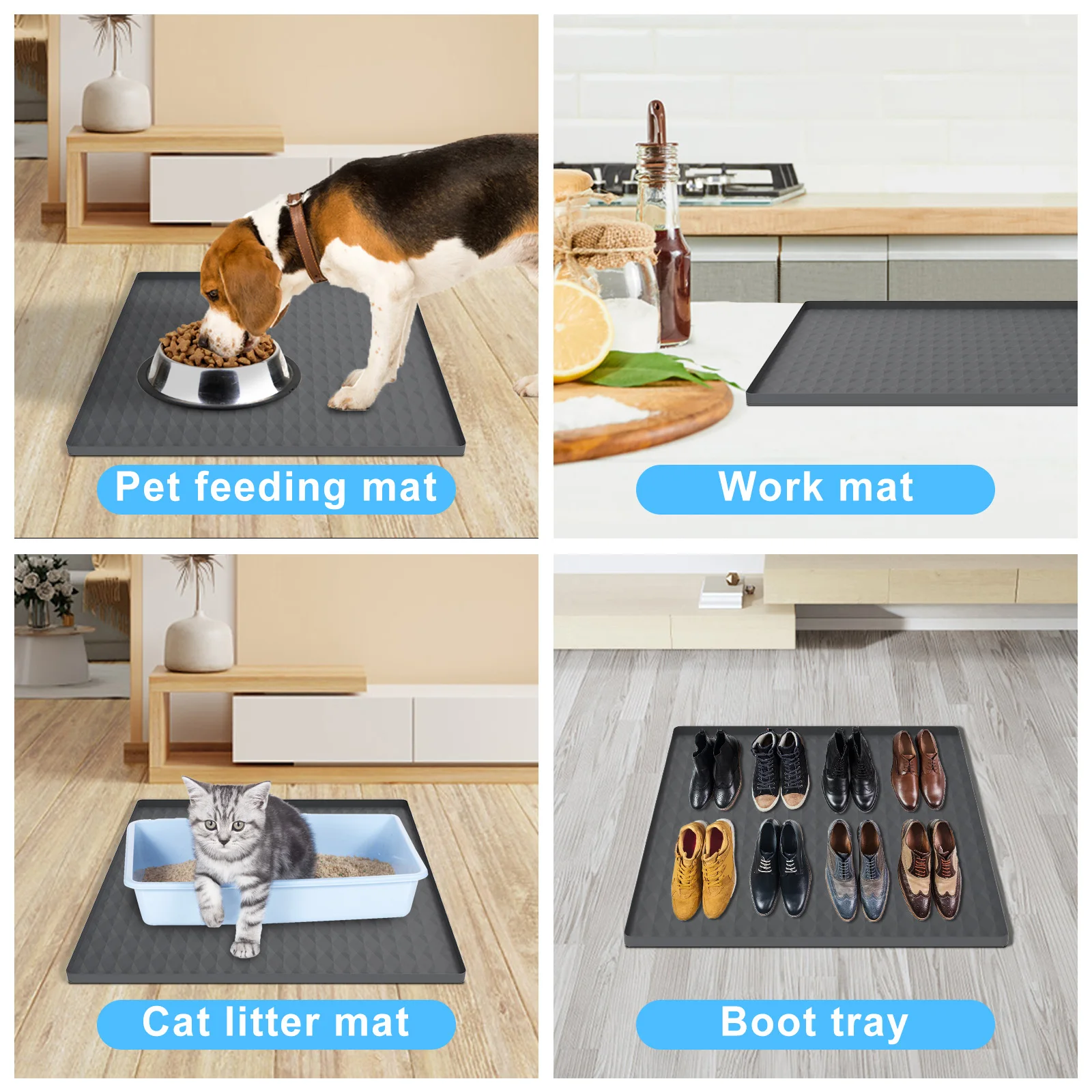 Mini-Kühlschrank Matte 60x60cm - Rutschfeste Silikon Unterlage Gegen Wasserflecken