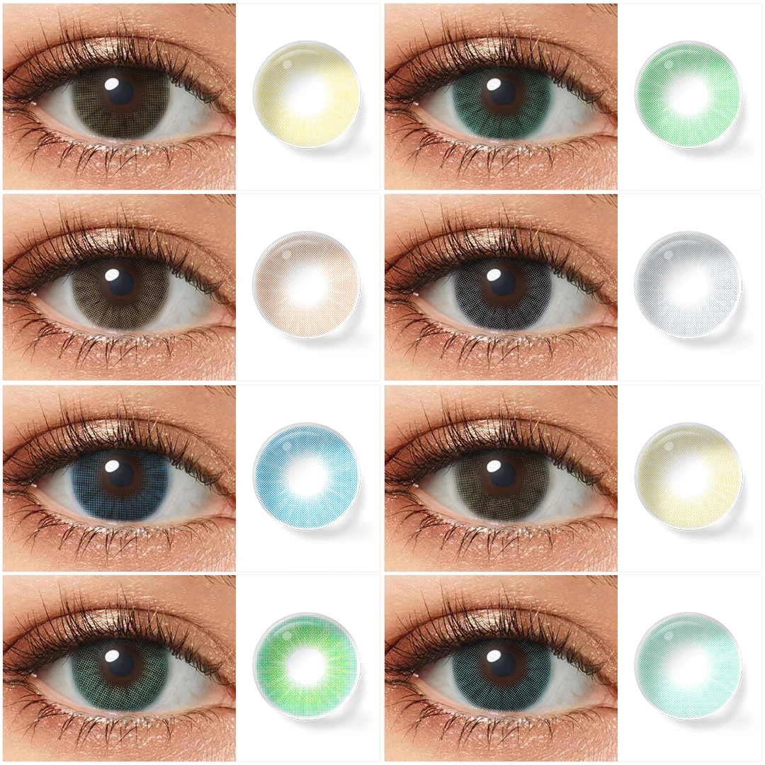 Линзы для глаз натурального цвета, 1 пара цветных контактных линз для глаз, красота, контактные линзы для глаз, косметические цветные линзы для глаз