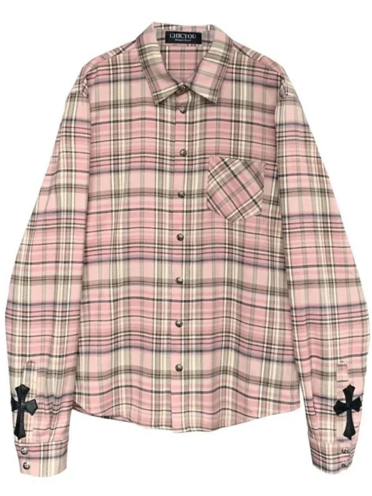 売れ筋商品|||ホワイトマーク シャツ トップス レディース Women's Flannel Plaid Shirt Pink, Gray Member's Mark Women's Cozy Button Up Shirt (XX-Large, Grey