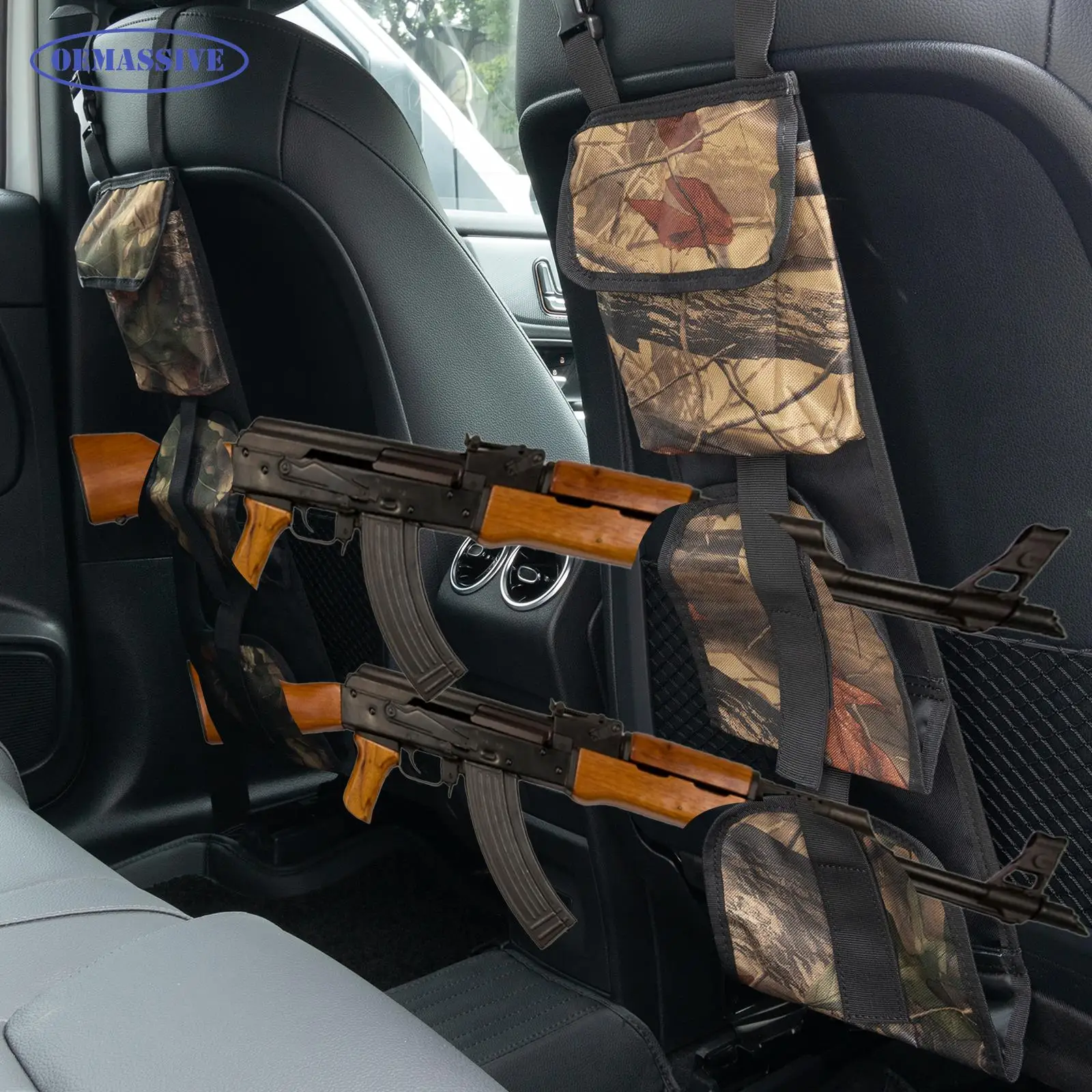 OEMASSIVE Vehicle Seat Back Gun Sling Rack Rifle Shotgun Storage Bag