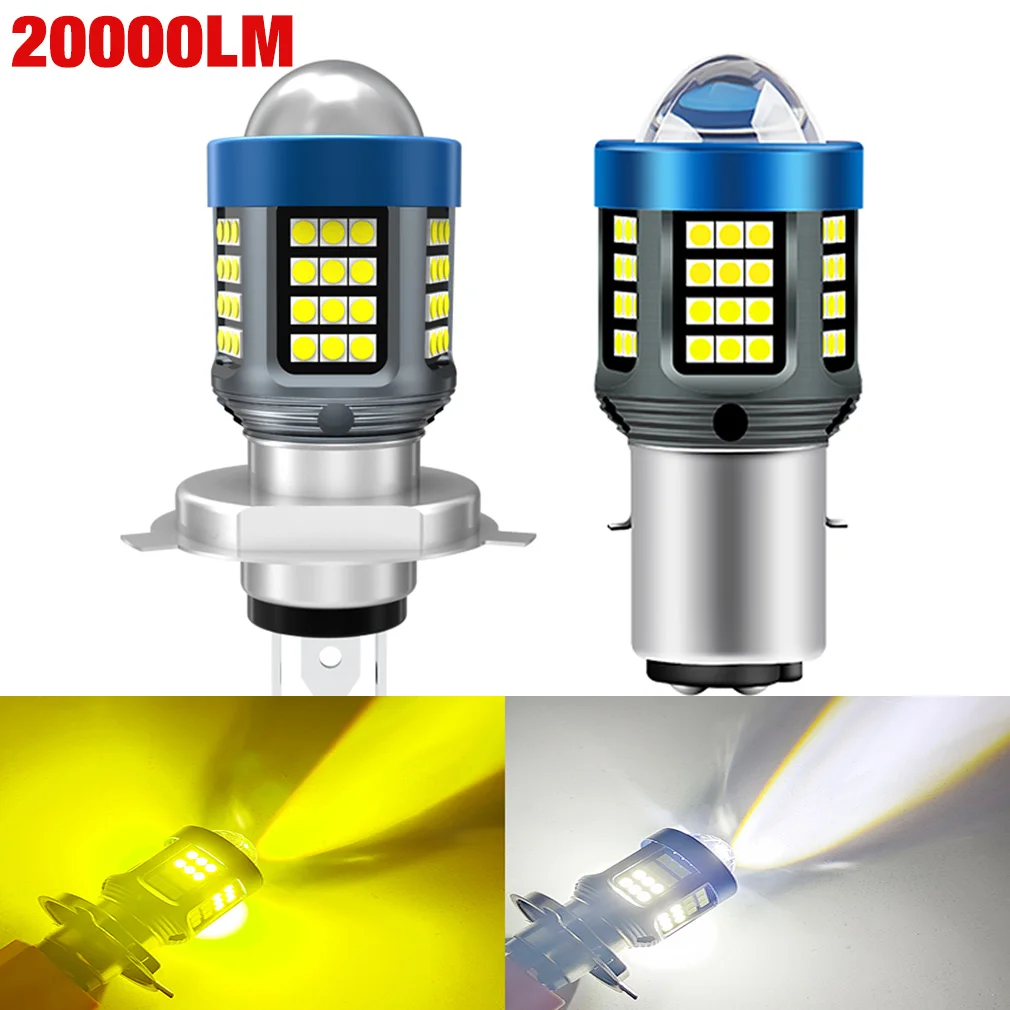 1PC BA20D CSP LED Lampadina per faro anteriore per moto