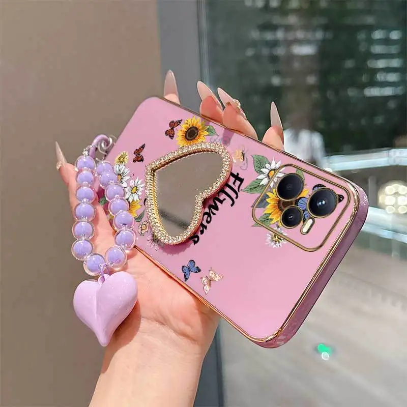 Floral Butterfly Dance Phone Case Set with Lanyard and Stand
