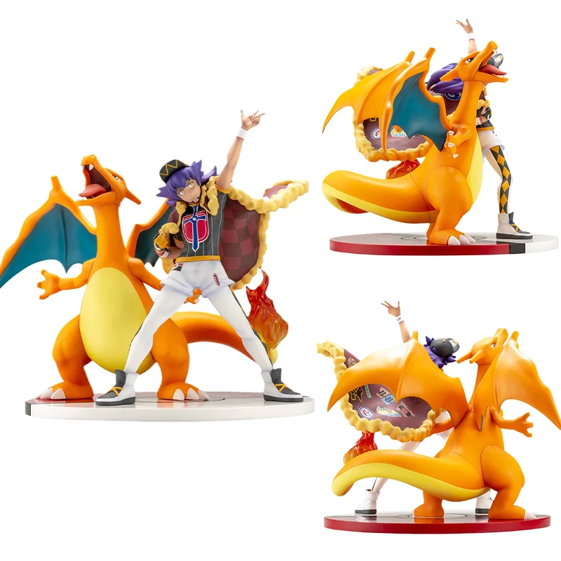 Gioco Originale Anime Figure Pokemon Sword And Shield Leon Charizard Action Figure Giocattoli Per Bambini Regalo Ornamenti Modello Da Collezione