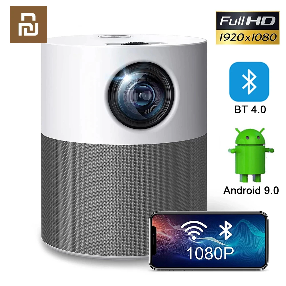 

YOupin мини-проектор Full HD 1080P P40 светодиодный проектор 4K видео мультимедийный проектор с технологией Bluetooth 5000 люмен проекторы Android умный домашний кинотеатр