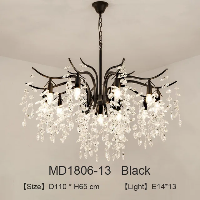 chandelier light Nordic LED Crystal Chandeliers Pendant Lustre Chandelier Luxury Lighting Kitchen Dining Living Room Bedroom Decoration modern crystal chandelier Chandeliers