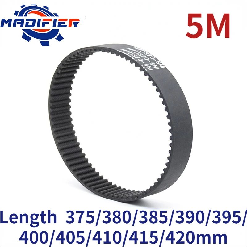 

GKTOOLS 5M Width 10/15/20/25/30mm Closed Loop Rubber Timing Belt Length 375/380/385/390/395/400/405/410/415/420mm