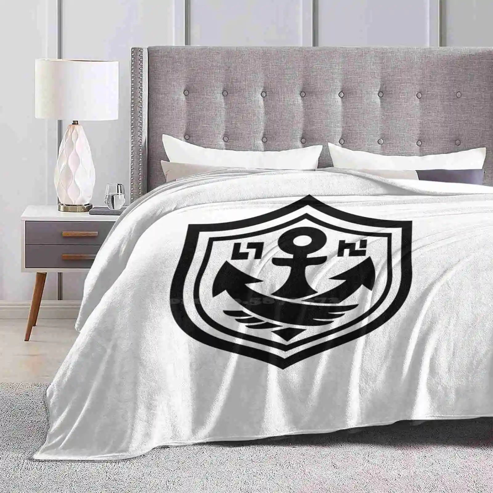Squidforce White Anchor Tee Vendita Calda Stampa Alta Qiality Warm Flanella Coperta Wii U Splatoon Logo Del Marchio Squidforce White
