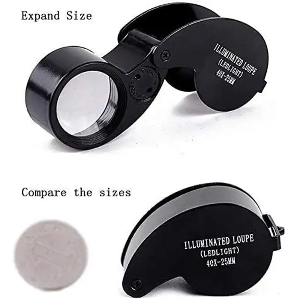 Lente Ingranditore 30X/60X Illuminata - Portatile Per Gioielli, Monete E Francobolli - Foto 10