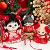 For 10cm Doll Clothes Outfit Red Color Warm Clothes Dress Up Doll Accessories Cultivate Hands-on Ability 5