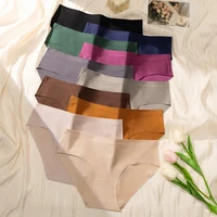 BZEL-Sous-vêtements sans couture pour femmes, culotte une pièce, sexy, brillant, glace, intimes, slips, taille moyenne, caleçon féminin, média 2