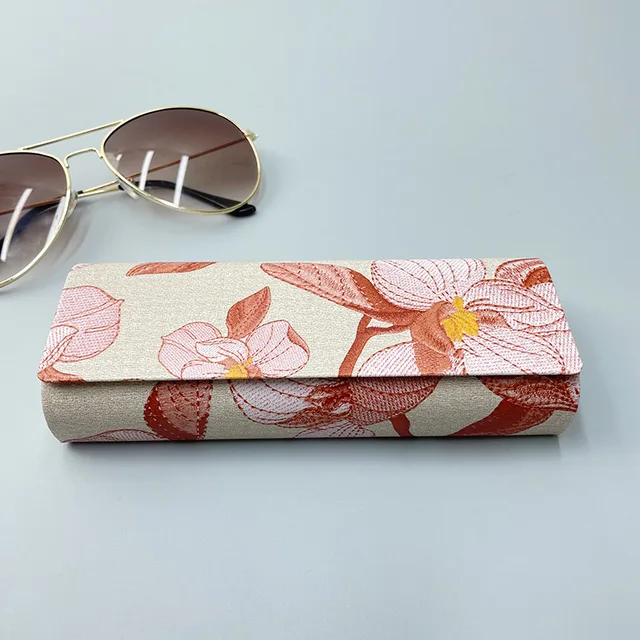 Étui à Lunettes Rigide Avec Motif Cerise Et Nœud Rose - Protection élégante Pour Lunettes De Vue Ou Soleil