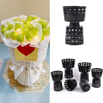 Fodera per imballaggio di fiori in plastica Supporto per piante Supporti per materiale da imballaggio Fissaggio per bouquet Base Disposizione Forniture floreali