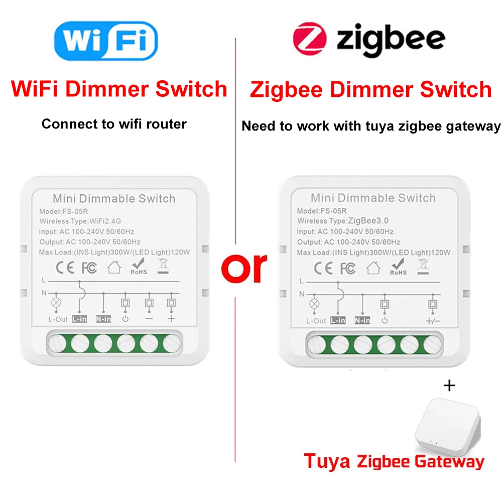 Tuya Smart LED Dimmer Switch Modules Voice Timing Control Works with Alexa Google Home