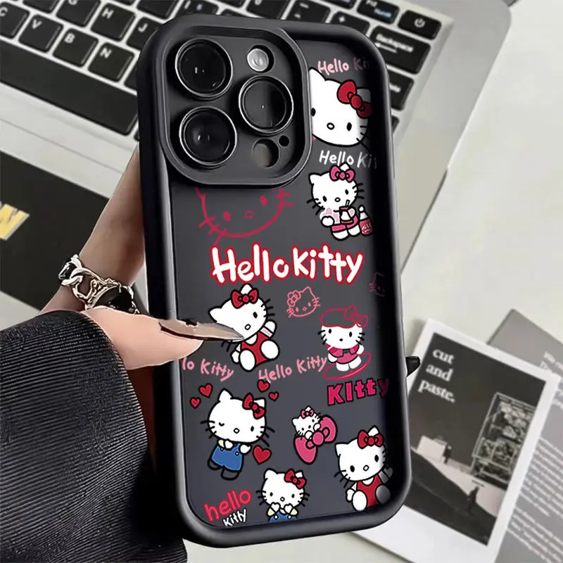 thumbnail image 1 of Funda de silicona para Samsung Galaxy S23 Ultra S22 S21 Plus S20 FE A12 A32 A52 A52S A53 A14 A34 A54 A13 A23 A33 Hello Kitty, 1 of 5