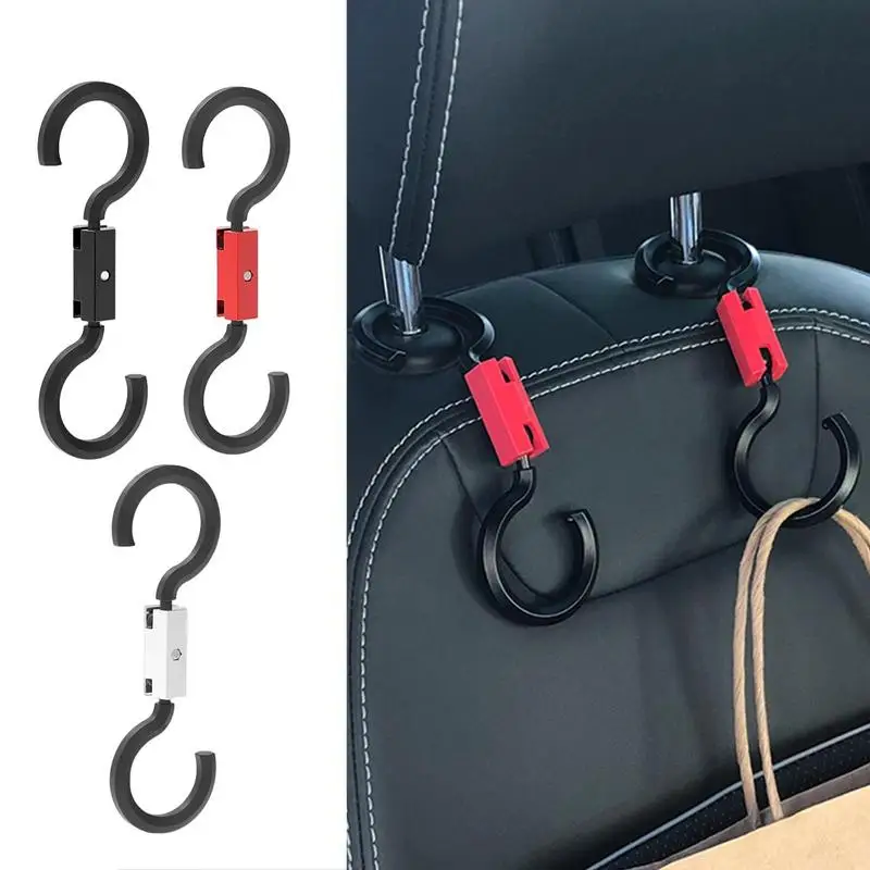 

Car Back Seat Hook ABS Multifunctional Auto S-Shaped Design Headrest Hanger Flexible Storage Organizer Hook For Cars Accessories