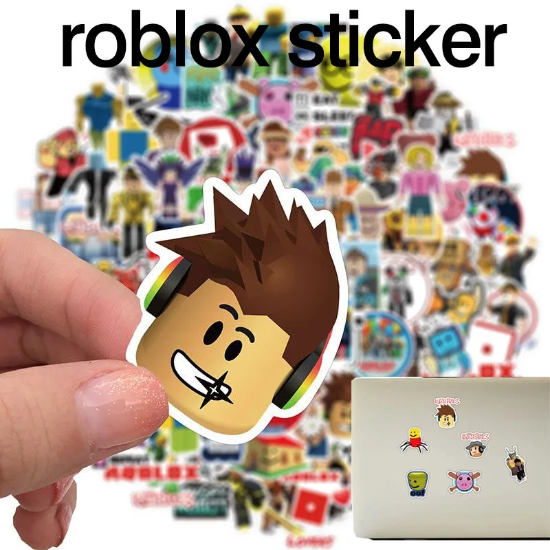 50/100 시트 게임 Roblox 스티커 만화 낙서 PVC 여행 가방, 애니메이션 전화 케이스, 컴퓨터 장식 패치, 어린이 학교 용품 선물 