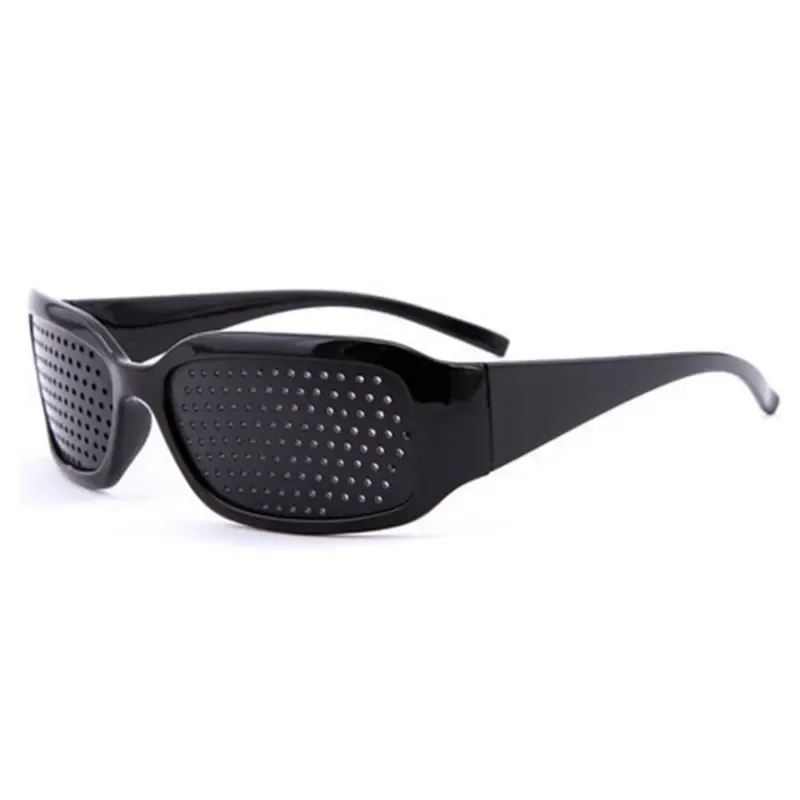 Pin Hole Glasses Black Unisex Vision Care Pin Eye Exercise Eyeglasses Pinhole Glasses Eyesight Improve Plastic