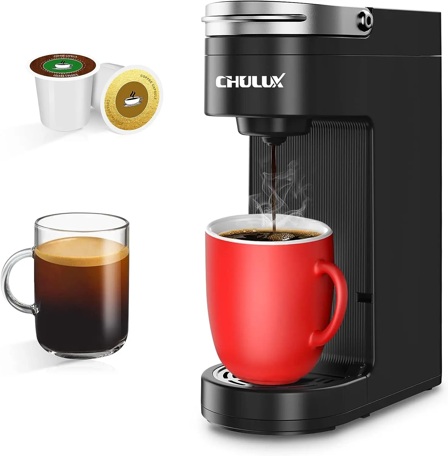 Coffee Maker, 1 Single Serve Coffee Machine, Pod Coffee Maker For