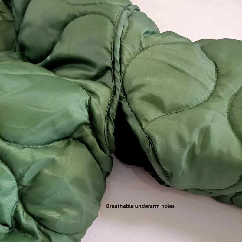 Men's Military Version M65 Jaet Inner Thermal Cotton Vest Winter Special Use Outerwear Loose Fit Long Sve round Ne