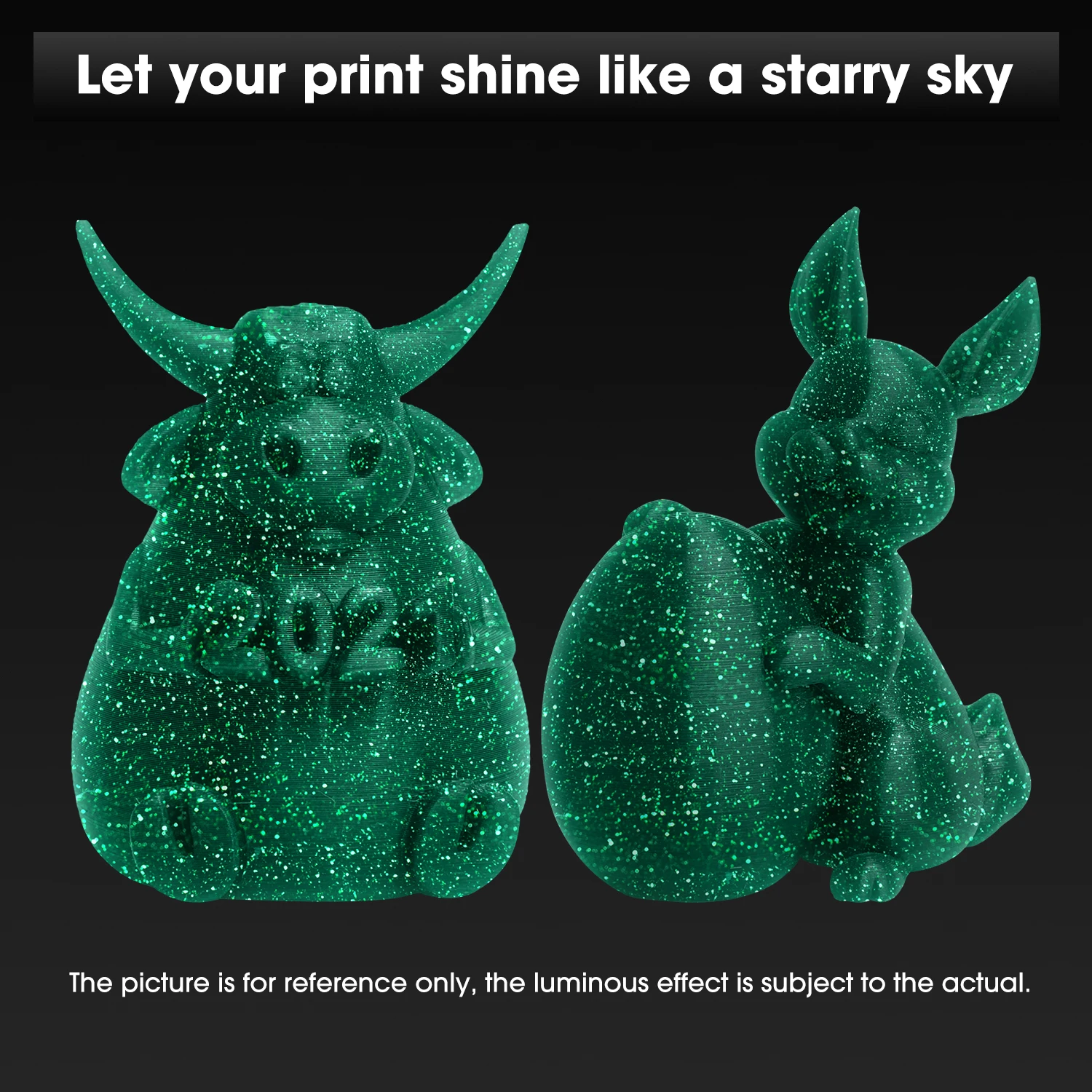eSun Luminous Star PLA Filament 1KG 1.75mm 3D Printer Filament Glow in the Dark 3D Filament eStars Luminous PLA Filament