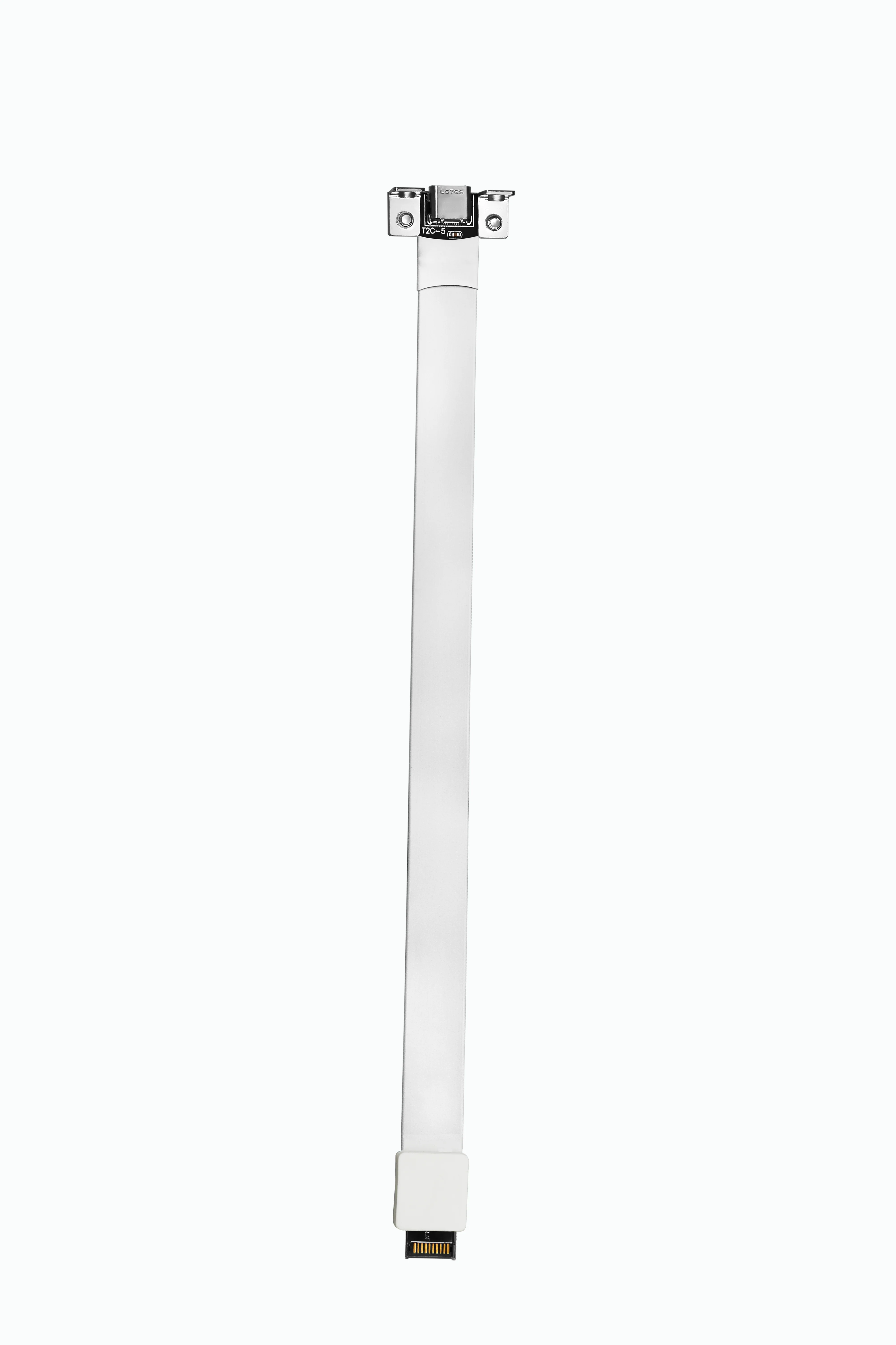 화이트 내부 USB 3.2 Gen2x2 타입-C에서 타입-E 소켓 20Gbps 어댑터 실드 플랫 리본 케이블 ITX/ATX 마더보드 A4 연장 케이블
