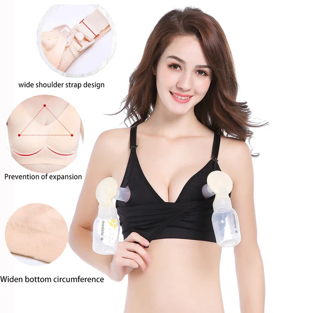 Soutien-gorge d'allaitement à pompage mains libres, soutien-gorge de maternité pour femmes, sous-vêtements spéciaux, vêtements de grossesse pouvant porter toute la journée 1