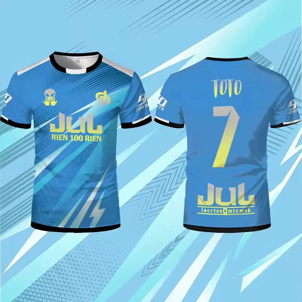 Jul Toto Ninetta 2026 Rien 100 Rien 축구 유니폼 여름 야외 통기성 훈련 티셔츠 남성 여성용 유니섹스 크루 넥 티셔츠