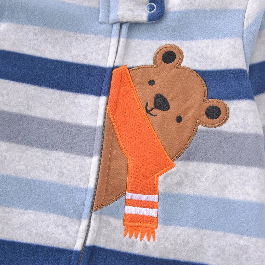 Autumn Baby Boy Warm Romper Cartoon Cute Animal Footed Pajamas Newborn Cotton Jumpsuit Sleepwear GIrl Clothes Bebes 3-12 Months 3