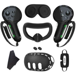 Comprehensive 7 - in - 1 VR Accessory Kit with Silicone Protective Cover and Headset Lens Cap (For Quest 3)