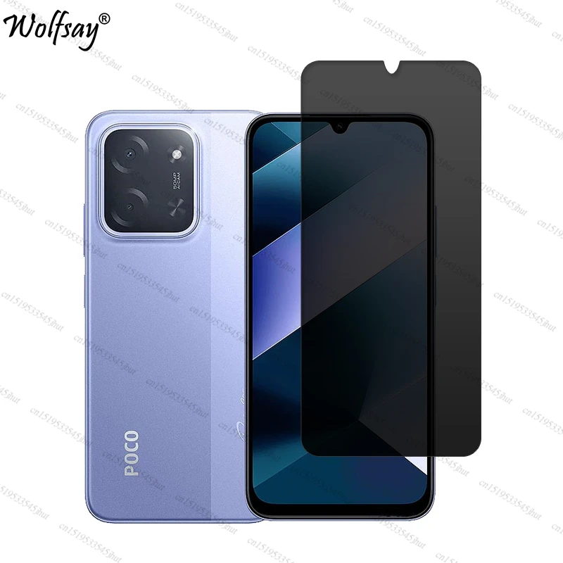 Anti-Spy Tempered Glass Privacy Screen Protector with Camera Lens Film