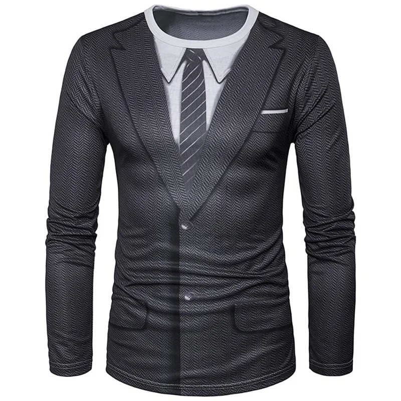 Funny 3D Print Long Sleeve T Shirt Streetwear