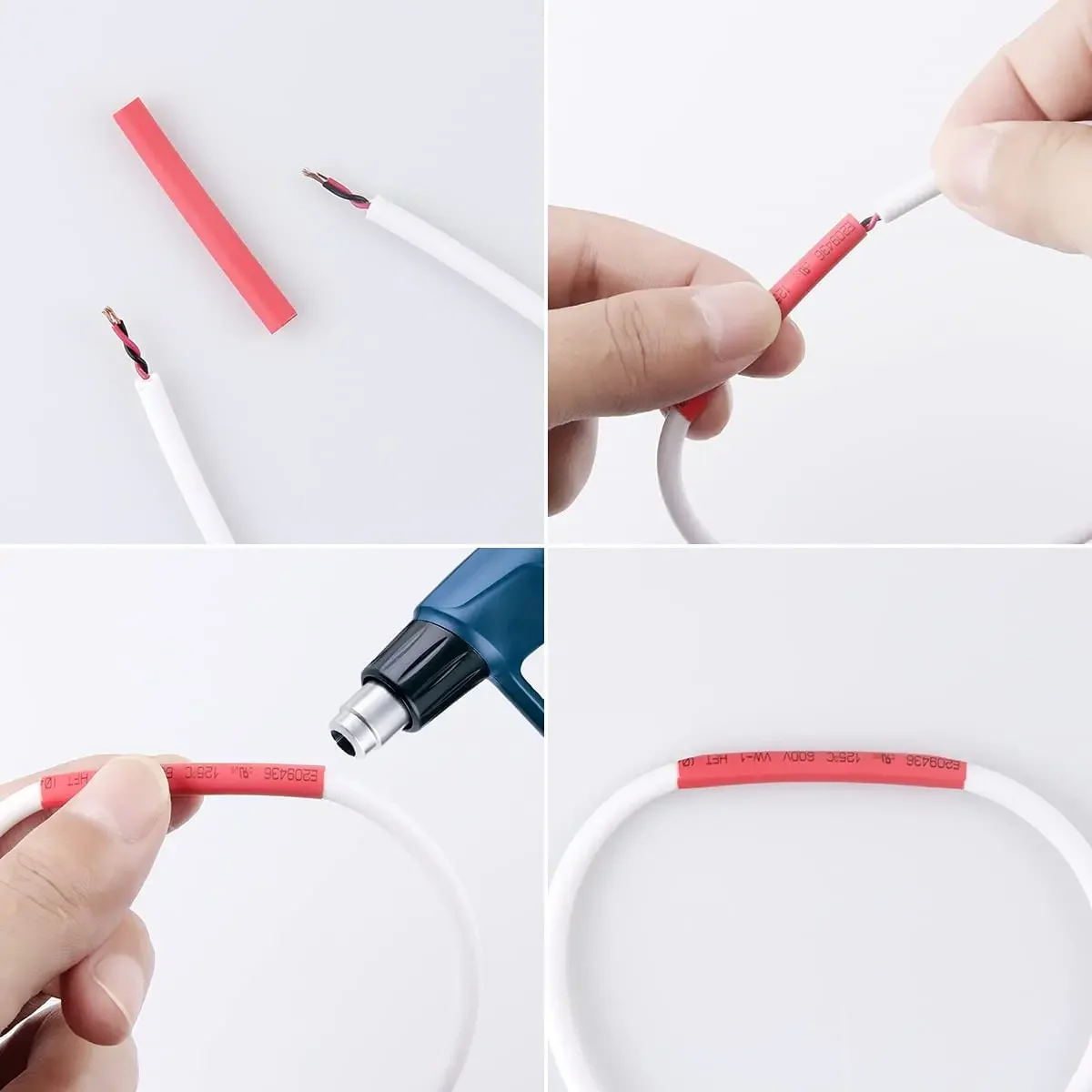 127-750pcs Heat-shrink Tubing Thermoresistant Wrapping Kit Electrical Connection Wire Cable Insulation Sleeving