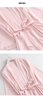 Robe de mariée blanche pour femme, peignoir de matin à manches 3/4, chemise de nuit ample, kimono en satin de soie, lingerie 6